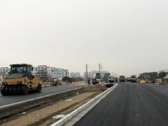 高港大道沥青路面改造工程现场